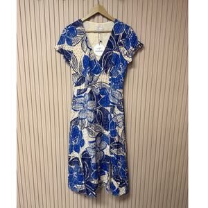 Lost + Wander Bellflower Midi Dress in Blue Floral Medium